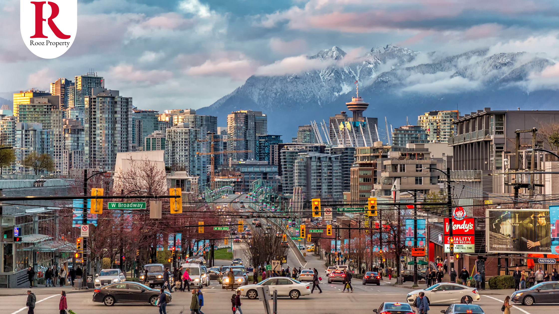 Vancouver skyline with diverse neighborhoods perfect for young professionals, including Yaletown, Kitsilano, and Mount Pleasant